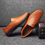 Leather Men Shoes Luxury Brand 2021 Casual Slip on Formal Loafers Men Moccasins Italian Black Male Driving Shoes