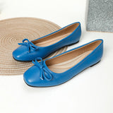 Big Size Bowtie flat shoes woman round toe crystal glitter slip on loafers soft bottom bow ballet flats ladies OL