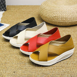 Back Strap Slip-on PU Women Open Toe Wedges Shoes for Women Platform Sandals Womens Sandal Heels Sandles Shoes Zapatos