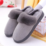 Shoes Rabbit Ear Floor Indoor Cotton Slippers Autumn Winter Warm Fur Slippers Women Non-Slip Platform Shoes Home