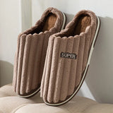 47 48 49 50 Large Size Men's Cotton Slippers for Autumn Winter Extra Large Plus Size Home Warm Thick-soled Indoor