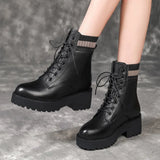 Breakj Boots Women's New Pre-British Branch With Short Boots Fashion Retro Thick Bottom Boots In Fall/Winter