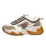Breakj Women's Shoes With Thick-Bottomed Old Dad Shoes 2025 Summer New Fashion Lace-Up Single Shoes For Students Casual Sports