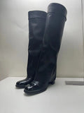 Breakj New Small Fragrant Wind Lacquer Leather Round Head Thick With Fashion Joker Banquet Fairy Pants Boots