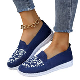 Head, Low Heel, Flying Mesh Single Shoes, Women's Breathable Color Leopard Print Flat Soles