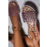 Sandals Women Flip Flops Rhinestone Flat Sandals Ladies Slippers Shoes Female Round Toe Luxury Bling Sandalias
