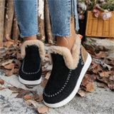 Breakj Shoes Plus Thick Hair Edge Warm Flat Cotton Shoes 2025 Autumn And Winter New Snow
