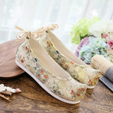 Breakj Shoes, Hanfu Shoes, Brocade Pomegranate Flower Jacquard, Ancient Women's Single