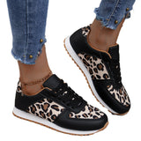 Breakj Large Code New Splicing Tie Sneakers 2025 Low-Top Leopard-Print Sports Casual Shoes