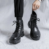 Breakj Zipper Short Boots Men's Platform Spring And Autumn Single Shoes 2023 New Martins Ins Trendy Versatile Show Thin