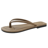 Flip-Flops Boots Female Summer Outside Wear Fashion 2024 Flat Clip Toe Web Celebrity Sandals Sandals Beach