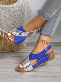 Breakj Sandals Women Summer 2024 New Cake Platform Velcro Breathable Oudetoe Beach Sandals