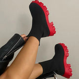 Women Boots White Black Platform Botas Mujer 2022 New Winter Boots Shoes For Women Heels Platform Shoes Short Ankle Boots