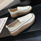 Breakj 2024 New Shallow Mouth Retro Low Top Platform With A Single Shoe Comfortable Casual Women's Shoes