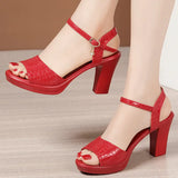 32-43 Sexy Peep Toe Ladies Summer Shoes For Dress Women Wedge Heel Sandals High Heel Woman 2022 New Female Platform