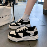 Shoes Girls Spring 2024 Internet Celebrities New Thick-Soled Leisure Sports Shoes Female Students Xiaobai Running Board Shoes Women's