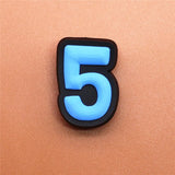 PVC Two Digital Fonts Shoe Charms Shoes Accessories Croc Shoe Buckle Decorations Shoe Ormaments fit JIBZ Party Kid's