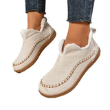 New Fashion Plus Velvet Warm Northeast Cotton Boots Women Casual Solid Color Velvet Retro Large Size Snow