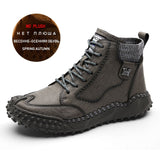 Warm Men's Casual Shoes Fashion Men's Leather Boots Comfortable Men's Ankle Boots Outdoor High Quality Hiking Boots