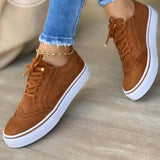 For Women 2022 Autumn Woman Flats Vulcanize Shoes Solid Ladies Bordered Sneakers Casual Female Flat Footwear Plus Size
