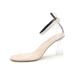 Summer New Women's Transparent Sandals Crystal Korean Version 100, Thick Heels Leisure Sandals Women's High-Heeled Women's