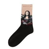Cotton Socks Funny Oil Painting Fashion Happy Socks Night Winter Male Female Colorful Print Van Gogh Art Sock one