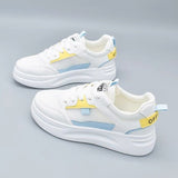 Breakj White Shoes Women 2025 Autumn New Ins Korean Version Of Thick Soles To Increase The Number Of Students Shoes Women's Casual Lace