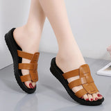 Breakj 2024 New Summer Flat-Bottomed Slippers Women's Ocean Gas Soft-Soled Women's Shoes Fashion Casual Ladies