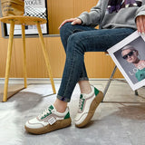 Breakj White Shoes Female Autumn 2023 New Korean Version Versatile Female Student Platform Shoes Casual Sports Shoes Women's Shoes