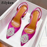 Size 35-41 Women Pumps Fashion Crystal Slingback Strange Style Heeled Party Wedding Bride Stripper