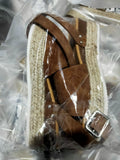 Rope Slope And A Word With A Dew Leopard Sandals Female Thick Sole Buckle Light Beach Cool