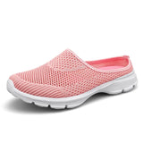 o'clock All-match Men Casual Mules Super Light Male Flat Shoes Fashion Breathable Couple Half Slippers Soft Bottom Big