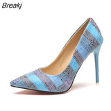 Women High Heels Summer Floral Print Thin Heels Tie Ankle Sexy Lady Pumps Female Chaussure Femme Casual Shoes for Women 2023