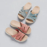 Breakj Large-Size New Cool Drag Women Thick Bottom Carved Women Slippers Sandals