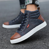 Spring New Vintage Fashion Shoes English Boots Men's High-Top Shoes Korean Fashion