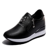 Platform Wedges Women's Sneakers Spring High Quality Rhinestone Mesh Breathable Increased Women's Shoes Casual