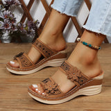 Breakj 2023 Summer New Female Retro Leisure Flower Slope With One-Character Beach
