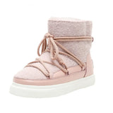 Women Warm Fur Ankle Snow Boots Girls Platform Waterproof Shoes Fashion Suede Female Outdoor Casual Flats Booties Drop