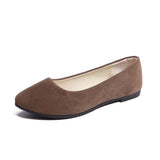 Spring Autumn Women Shoes Flock Flats Comfortable Flat Shoes Women Flats Loafers Shallow Slip on Shoes Red Black Plus