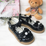 Girls Anime Cosplay Lolita Shoes Jk Platform Big Size 40 Japanese Anime Cat Paw Design Harujuku Kawaii Cute Women