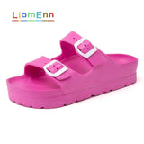 Platform Sandals Women flip flops Beach Home Slippers Flat Pink Red Black White Slides 2021 EVA Light Casual Shoes