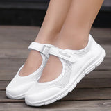 Women's Sneakers 2021 Flat Casual Shoes Mesh Fashion Walking Summer Shoes For Women White Round Head Soft Light Ladies