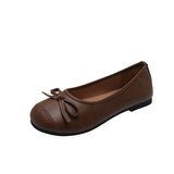 Breeze Gentle Shoes Ladle Shoes French Red Single Shoes Women's 2024 New Summer Pregnant Women Flat-Soled Silver Bean