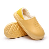 Indoor Water-Proof Cotton Slippers Plush Warm Household Shoes Non-Slip Couple Dual-Use Cotton Slippers Men Home