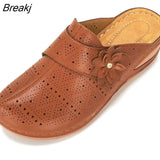 Women Slippers Summer Platform Hollow Outdoor Cool Garden Beach Shoes Woman Slip On Flip Flops Cozy Mules Zapatos