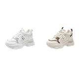 Breakj Height Old Dad Shoes 2025 New Women's Spring And Autumn Thick Bottom Air Cushion Shock Absorbing Sneakers Show Smaller Casual Women's
