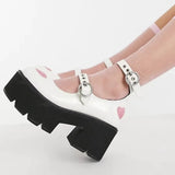 Design Buckle Decor Platform Mary Janes Pumps 2023 Spring Dropship Platform Sweet Comfy Woman Shoes