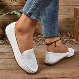 And Autumn 2025 New Single-Shoe Women's Version Of The Round Head Large-Size Flat Bottom Low-Heeled Casual Wear Bean