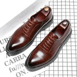 Breakj Men's Leather Shoes Business Leather Shoes Men Korean Version Young British Wedding Shoes Groom Casual Shoes