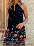 Sexy Off Shoulder Halter Mini Dress Lady New Fashion Print Shift Pullover Dress Party Beach Dress 2022 Casual Commuter
